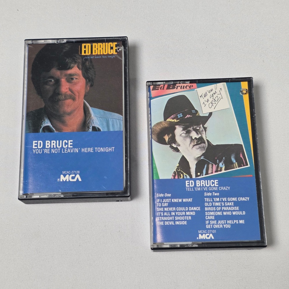 Ed Bruce Cassette Tape Lot 2pk 1983 1984 Country You're Not Leavin' Here Tonight